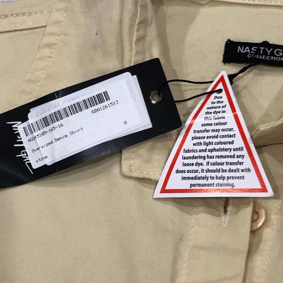 Nasty Gal Oversized Raw Hem Denim Shirt Jacket - Picture 5 of 10